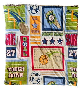 Bettdecke volle Größe Sport Fans Bettwäsche Basketball Baseball Football Soccer - Bild 1 von 10