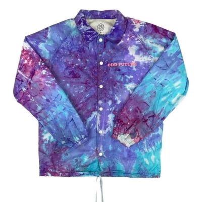 Tie-Dye Effect Odd Future OFWGKTA Tyler The Creator Button-Up Windbreaker Medium - Image 1 of 4