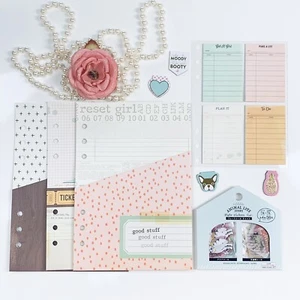 Planner set Magnetic bookmarks, stickers, pocket inserts divider, sticky notes - Picture 1 of 6