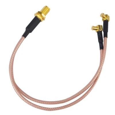 SMA Female to Y 2 X MCX Male Connector Splitter Combiner Cable Pigtail RG316 - Image 1 of 2