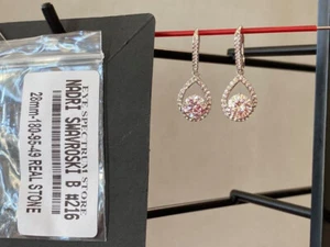 Nadri Swavroski Ohrringe echter Stein Silber 28 mm 180 $ neu ohne Etikett #216 - Bild 1 von 2