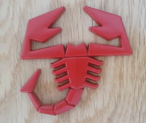 Calcomanía insignia emblema trasero estilo coche metal forma escorpión calidad 3D - rojo - Imagen 1 de 3