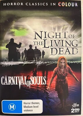 NIGHT OF THE LIVING DEAD / CARNIVAL OF SOULS (Colourised) 2 x DVD Set AS NEW! - Image 1 of 2