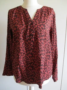 Street One Bluse Größe 40 Neu Schwarz mit rotem Blumenprint - Bild 1 von 3