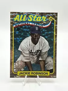 Topps 2024 Series 2 Jackie Robinson 1989 All Star Silver Crackle Foilboard 35th - Picture 1 of 2