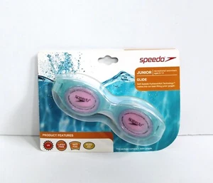Speedo Junior Glide Swim Goggle Ages 6-14 Light Blue Pink - Picture 1 of 3