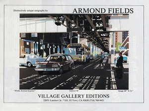 ARMOND FIELDS Fields Avenue Express Serigraph Art Gallery Print Ad~1981 - Picture 1 of 1