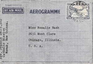 Wewak Papua New Guinea Air Letter Aerogramme Catholic Christian Mission Cover - Picture 1 of 2