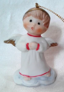 Vintage ROC Ceramic Singing Angel Ornament - Taiwan - Picture 1 of 6