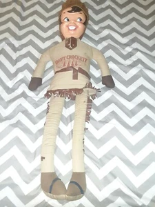 Vintage 60's DAVY CROCKETT Doll Plush w. Plastic Face. Beaver Tail Hat 40" - Picture 1 of 12