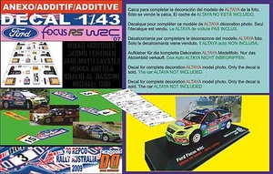 ANEXO DECAL 1/43 FOCUS HIRVONEN/LATVALA/QASSIMI R.AUSTRALIA 2009 1st/4th/19 (01) - Picture 1 of 1