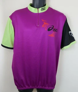 Vtg Cycling Retro Jersey Asics Shirt Vintage Neon Trikot Maillot Maglia L Large - Picture 1 of 6