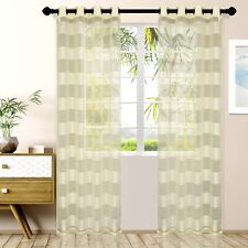 Dalisto Braided Rope Modern Textured Sheer Wrinkle Resistant Curtain with Panels