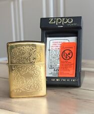 1995 Zippo 2-Sided Gold Plated CAMEL Lighter Case/ SEAL Included unfired?