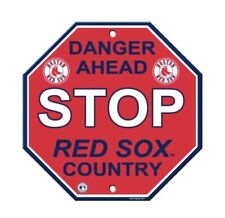 New MLB Boston Red Sox Home Office Bar Room Decor STOP Sign 12" x 12"
