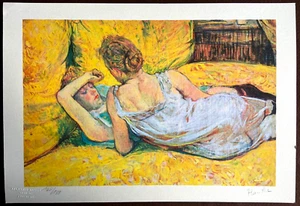 Henri De Toulouse-Lautrec Lithograph COA Original Signed Numbered by Hand - Picture 1 of 11