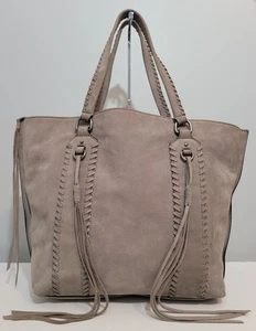 Bolso de hombro grande de cuero nobuck gris Rebecca Minkoff Darren Whipstitch - Imagen 1 de 21
