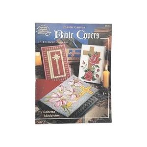 Plastic Canvas Bible Covers 10-mesh canvas by Roberta Madeleine 1996 - Picture 1 of 16