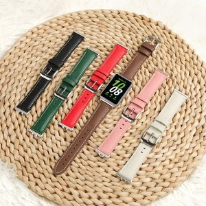 Correa de reloj inteligente con correa de cuero genuino para Samsung Galaxy Fit 3 SM-R390 - Imagen 1 de 18