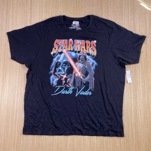Star Wars Camicia Uomo 2XL Nera Maglietta Grafica Darth Vader Mad Engine spada laser - Foto 1 di 10