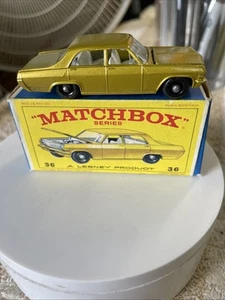 Vintage Matchbox Lensey Opel Diplomat Box 36, Original Mint New Old Stock - Picture 1 of 16