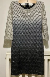 Ronni Nicole Etuikleid Gr. 14 schwarz gold Farbverlauf ombre sparlky 3/4 Arm - Bild 1 von 6