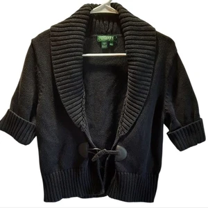 Lauren Ralph Lauren Pullover Damen Large Schwarz Cardigan Strick Preppy Klassisch - Bild 1 von 11