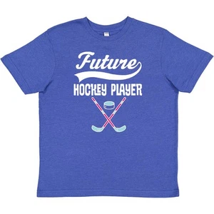 Inktastic Hockey Player Future Youth T-Shirt Childs Boys Team Training Clothing - Picture 1 of 3