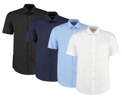 Kustom Kit Camicia Classica A Maniche Corte In Poliestere Cotone - Immagine 1 di 2