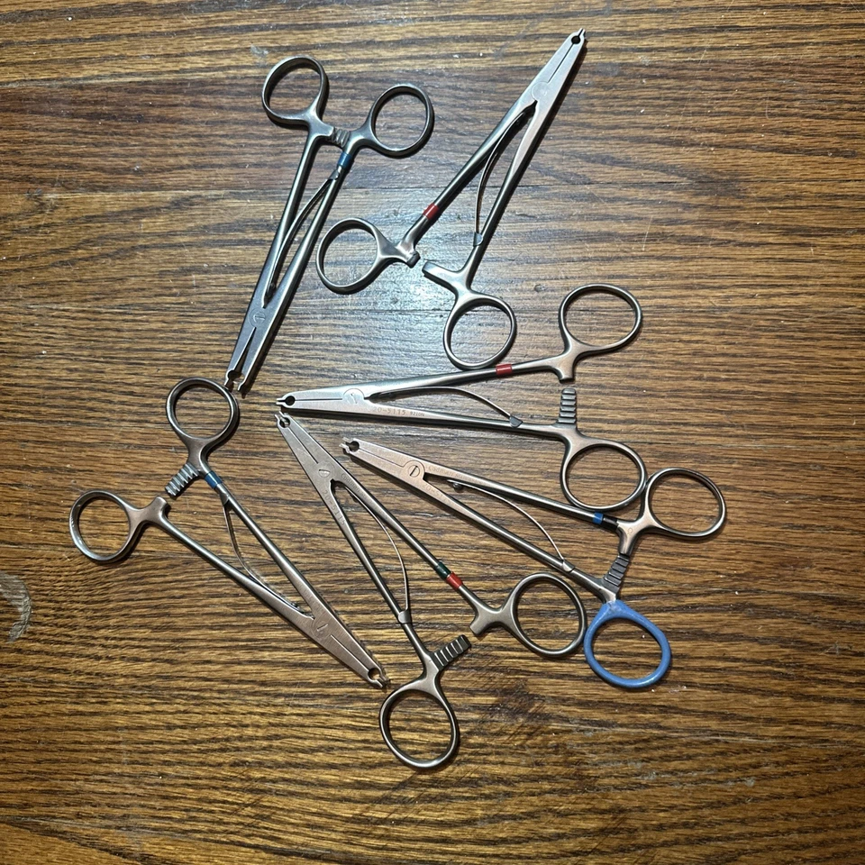 Codman quirúrgico Leroy cuero cabelludo clip aplicación pinzas lote 6 piezas Ref. 20-5115 Foto 1 de 1