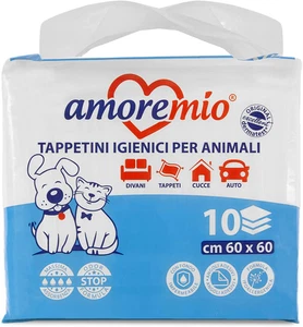 10 Tappetini Igienici per Cani, Gatti E Animali Domestici, Super Assorbenti - 1  - Foto 1 di 12