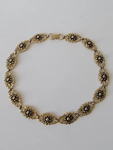 Vintage 12k GF Binder Bros Victorian Etruscan Style Linked Chocker 14,5" - 30g - Bild 1 von 19