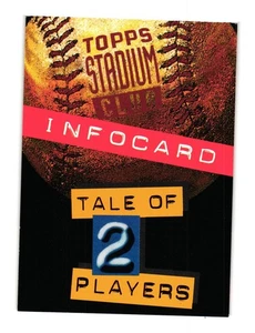 1994 Stadium Club #2 Infocard: Tale of 2 Players - Picture 1 of 2