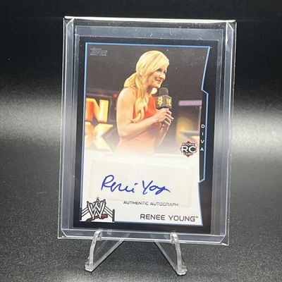 2014 Topps Authentic Autograph rookie card Renee Young RC WWE 🔥  - Image 1 of 3