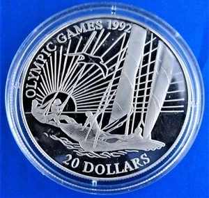 OLYMPIC GAMES Kiribati 20 dol 1992 (PROOF) "Barcelona Olympics 1992 Sailing - Picture 1 of 4