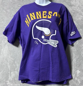 Nike Minnesota Vikings T-Shirt Mens L NFL Purple Tee NWT Helmet Logo Pocket - Picture 1 of 11