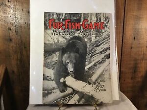 Antique Fur Fish Game Harding's Magazine ~ August 1927 ~ Hunting 25 Cents