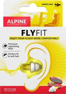 ALPINE FLYFIT EARPLUGS - HEARING PROTECTORS AIRPLANE PRESSURE SOFT TRAVEL - Picture 1 of 8