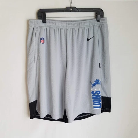 Nike NFL On Field  Mens Dri-Fit Detroit Lion Casual Athletic Workout Shorts Sz L Cover