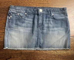 ROCK & REPUBLIC MILLS DENIM JEAN SKIRT Women’s Size 28 NWOT - Imagen 1 de 8