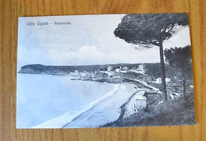 Postkarte Genua Celle Ligure Panorama Selten Befördert 1916 Subalpina QQ - Bild 1 von 1