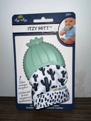 Itzy Ritzy Silicone Teething Mitt  Teething Mitten 3mo + NEW  baby shower - Image 1 of 2