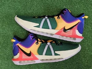 Nike LeBron Witness 7 Basketball Shoes Volt Crimson Green DM1123-501 Size 17 - Picture 1 of 6