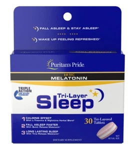 Puritan's Pride Tri-Layer Sleep-30 Tri-Layer Tablets - Picture 1 of 1