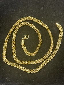 COLLANA DICHIARAZIONE BIZANTINA ARGENTO STERLING E VERMEIL 26" - TENUTA B - Foto 1 di 5