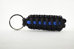 Llavero Policía Delgado Azul - 550 Paracord King Cobra - Hecho a Mano en EE. UU. - Imagen 1 de 1
