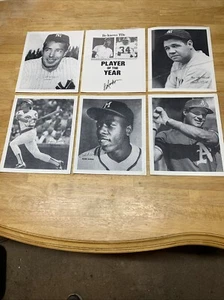 6 Lot Babe Ruth Joe Dimaggio Hank Aaron Bo Jackson Reproduction Signed Autograph - Picture 1 of 14