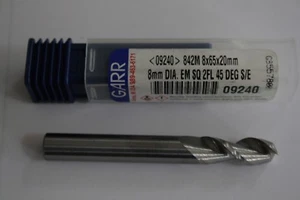 Garr Carbide Milling Cutter - 8mm 2FL SQ EM End Mill 842M - Picture 1 of 3