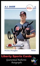 1991 Impel AJ Sager #617 Authentic Autographed Card Wichita Wranglers