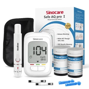 Sinocare AQ Pro I Medidor de glucosa en sangre de precisión Set * 50 tiras - Imagen 1 de 9